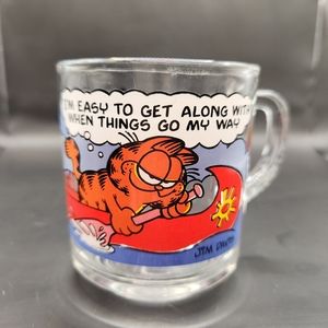 Vintage McDonald's Garfield & Odie by Jim Davis Glass Mug